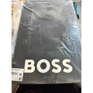 BOSS Liviliana Set Wool Blend Hat and Scarf Set,Pitch Black New In Gift Set Box